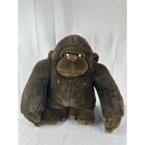 VTG LARGE 17" Dakin Tsuruya Side Eye Gorilla Monkey Plush Brown Stuffed Animal